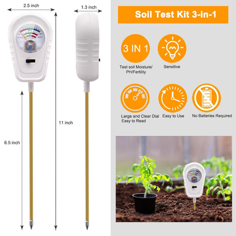 Aenncci moisture dial readout ideal for indoor and outdoor plant care.