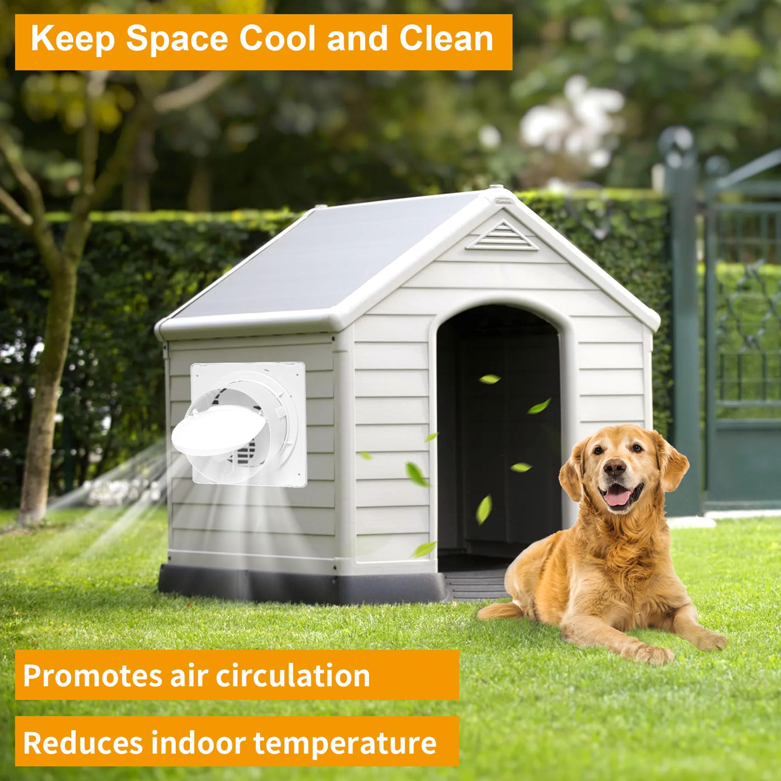 AEQ solar fan quiet operation keeps coop environments calm with minimal noise.