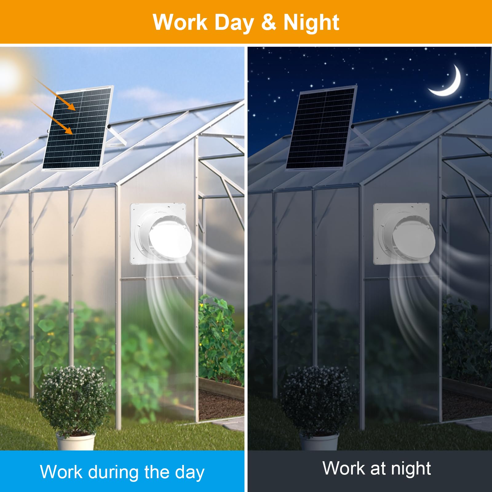 AEQ solar fan wall mount highlights simple installation on walls for flexible placement.