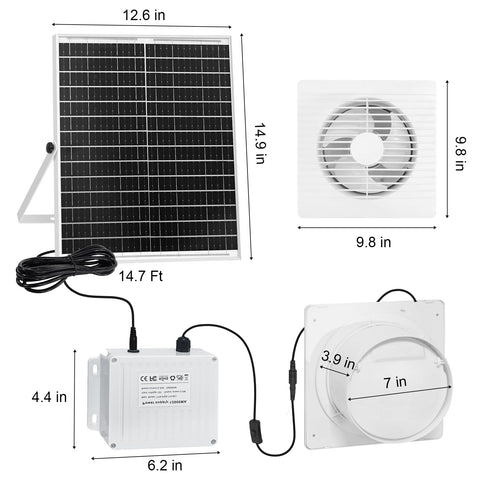 AEQ solar fan waterproof exterior endures harsh weather while maintaining airflow.
