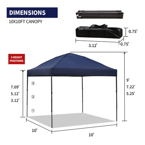 AERGERGER 100 square feet of shade fits 6–10 people