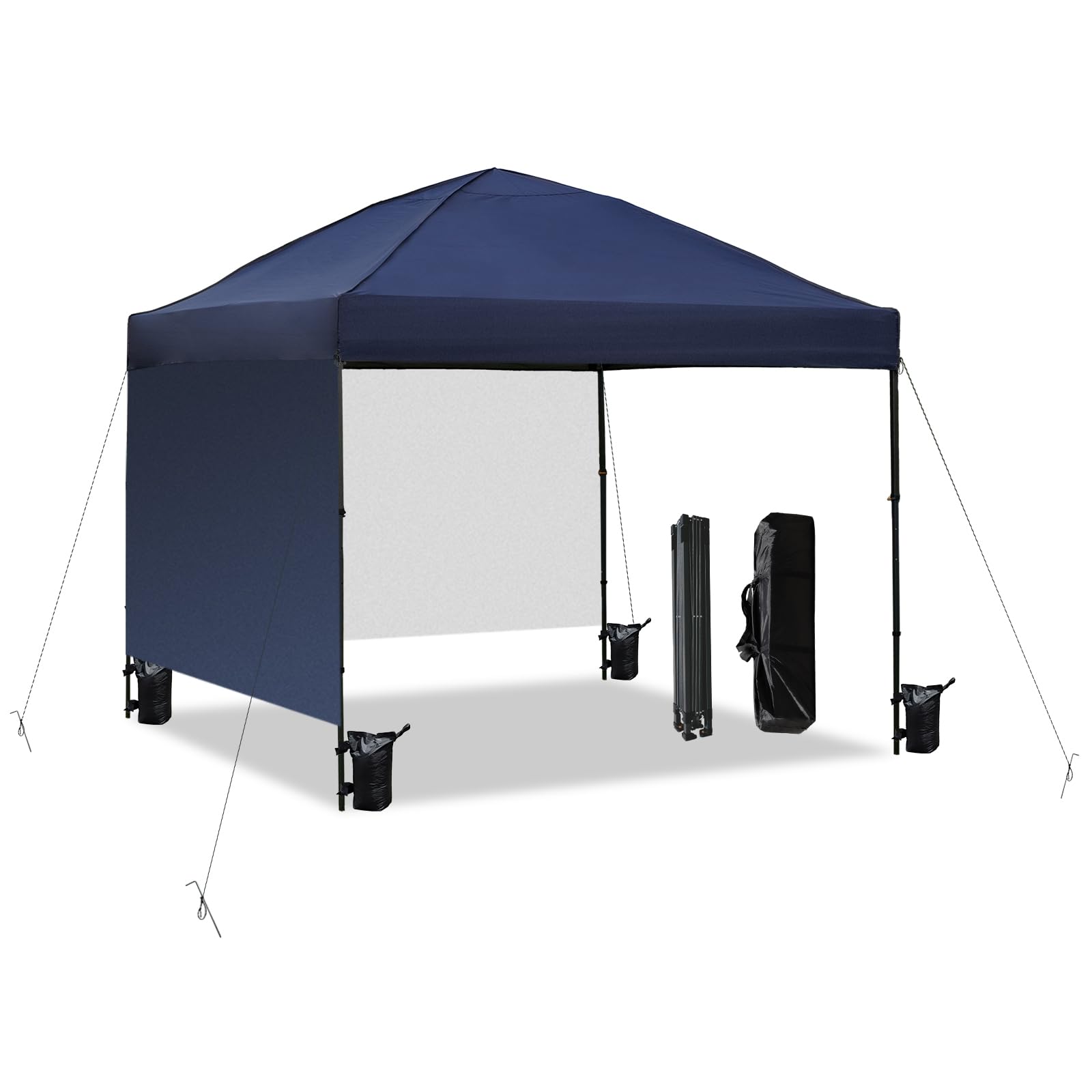 AERGERGER 10x10 navy canopy hero provides quick outdoor shade