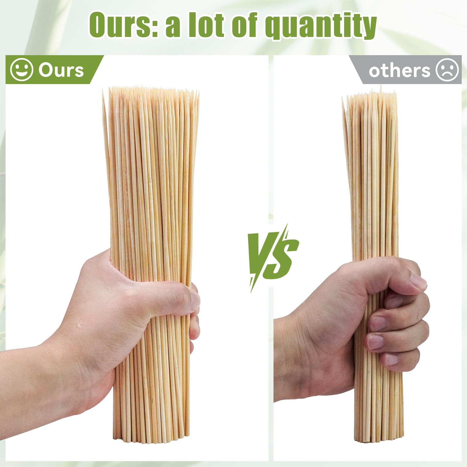 Aerisque eco-friendly bamboo skewers in a pack, perfect for party appetizers and gatherings.