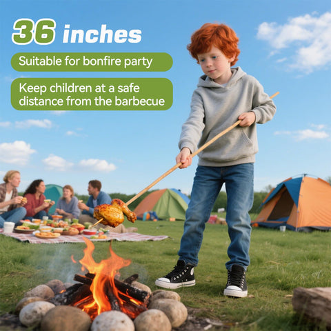 Aerisque skewer set designed for smores and sweet treats around a fire