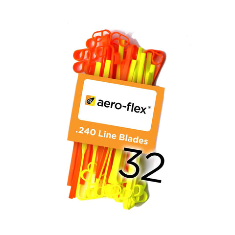 Aero-Flex premium blades on trimmer head closeup for precise cutting