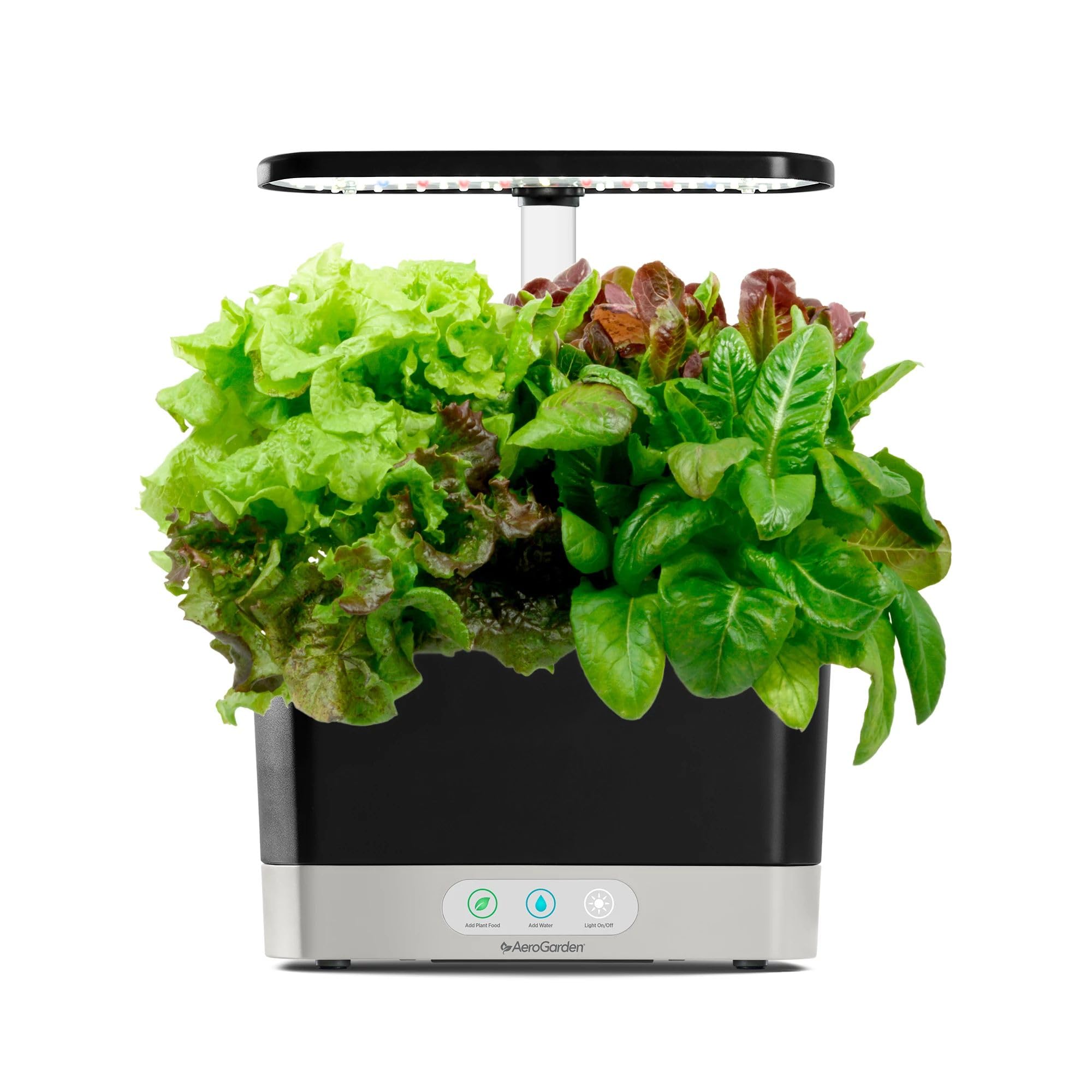 AeroGarden 6-pod starter kit setup on a kitchen counter