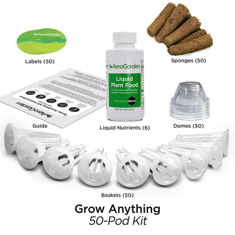AeroGarden biodegradable grow sponges facilitate soil-free germination and clean indoor gardening.