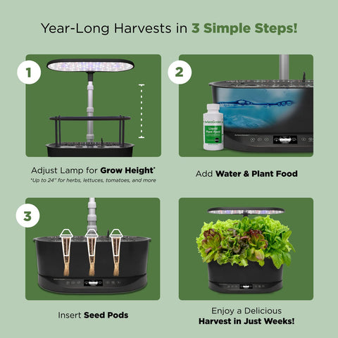 AeroGarden Bounty Basic compact design fits countertops and kitchens