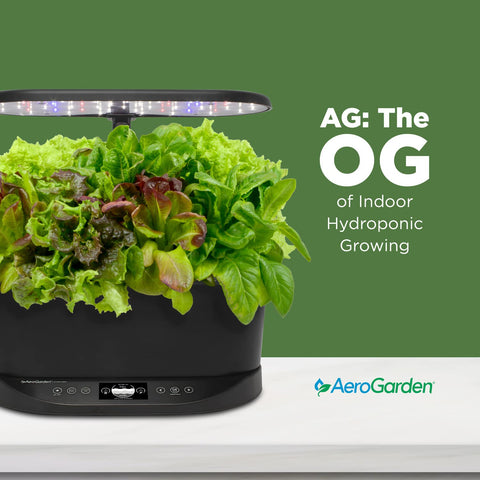 AeroGarden Bounty Basic 30W LED light promoting full-spectrum growth for healthy plants