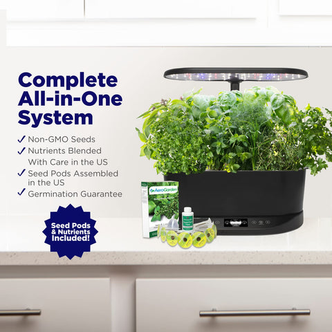 AeroGarden Bounty Basic vacation mode keeping plants healthy while away