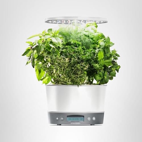 AeroGarden Harvest Elite 360 countertop garden blends in with modern kitchens.