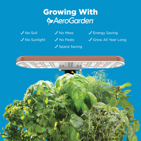 Sleek compact design of AeroGarden Harvest Lite for small spaces