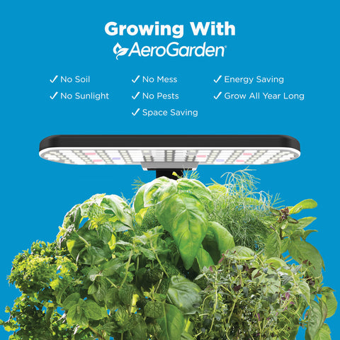 AeroGarden Harvest Lite compact design fitting small spaces