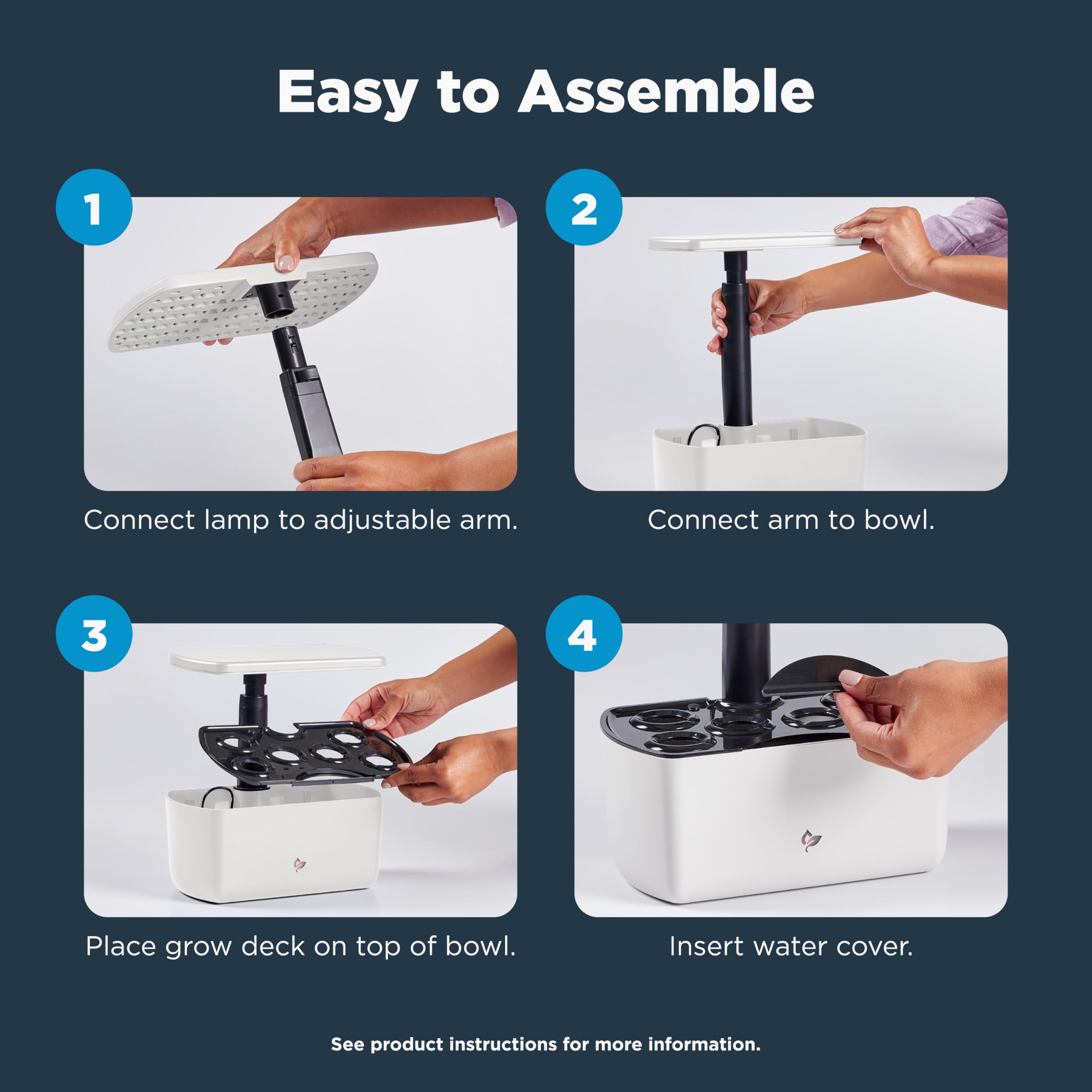 AeroGarden Harvest Lite cream auto-water indicator signaling easy maintenance