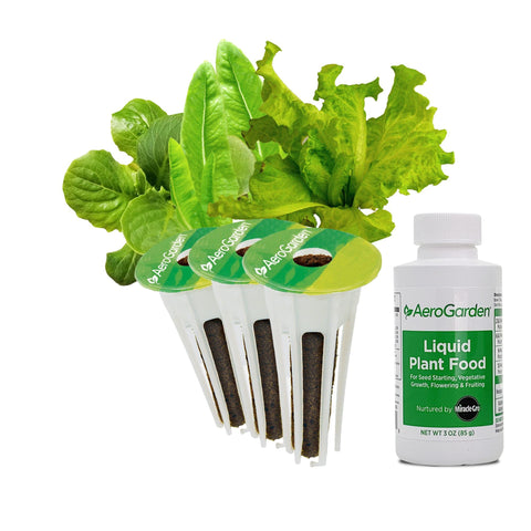 AeroGarden Heirloom Salad Greens Mix pod kit ready for indoor harvest