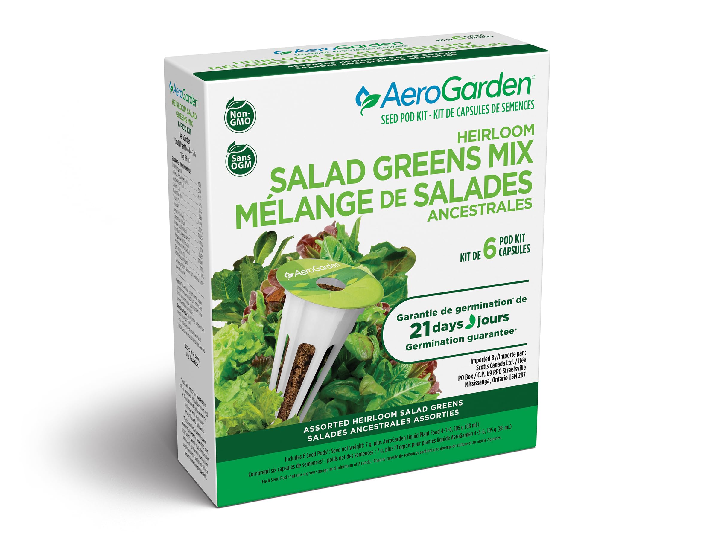 AeroGarden mixed romaine seed pod kit ready for indoor salads.