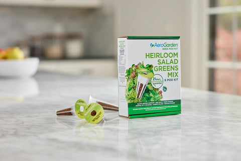 AeroGarden seed pods growing guide included for step-by-step planting.