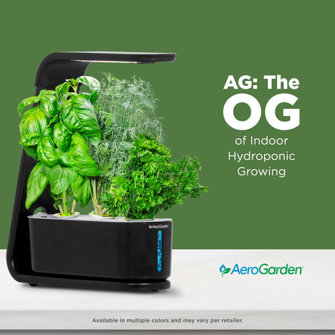 AeroGarden Sprout hydroponic system grows plants in water, no soil.