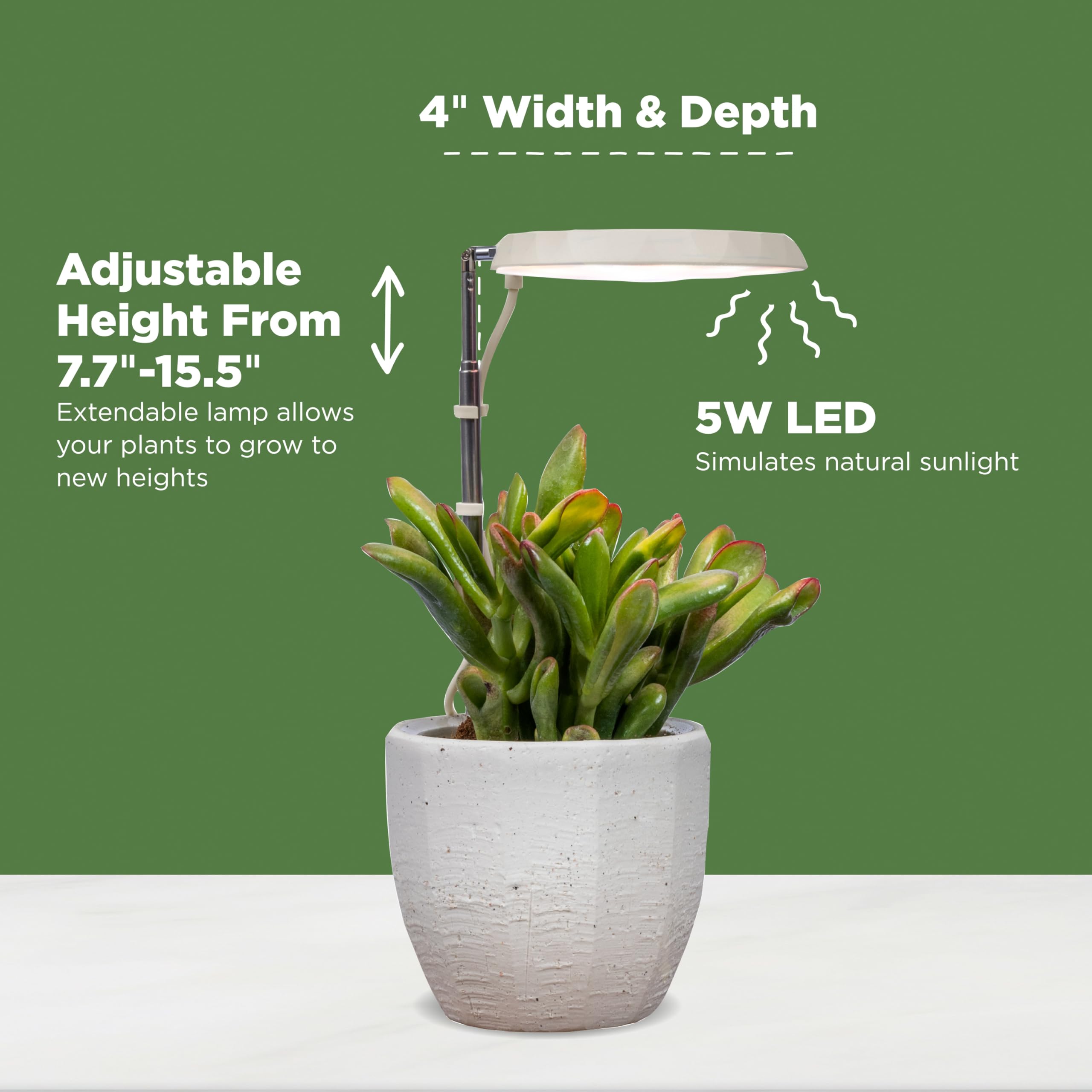 Six-foot power cord provides flexible placement options.