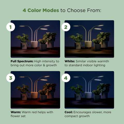 AeroGarden Trio Grow Light supports plants up to 12 inches tall