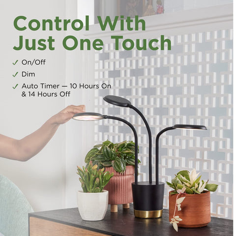 AeroGarden Trio Grow Light app control interface on mobile