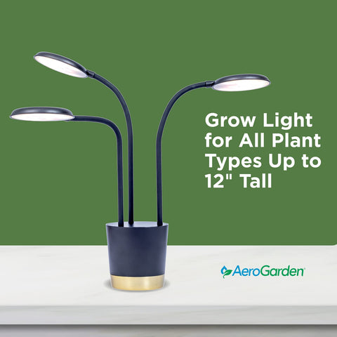 AeroGarden Trio Grow Light dimmable feature in action