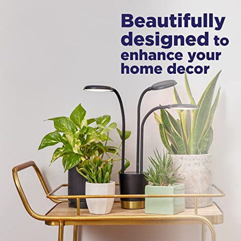 AeroGarden Trio Grow Light modern black design in home setting
