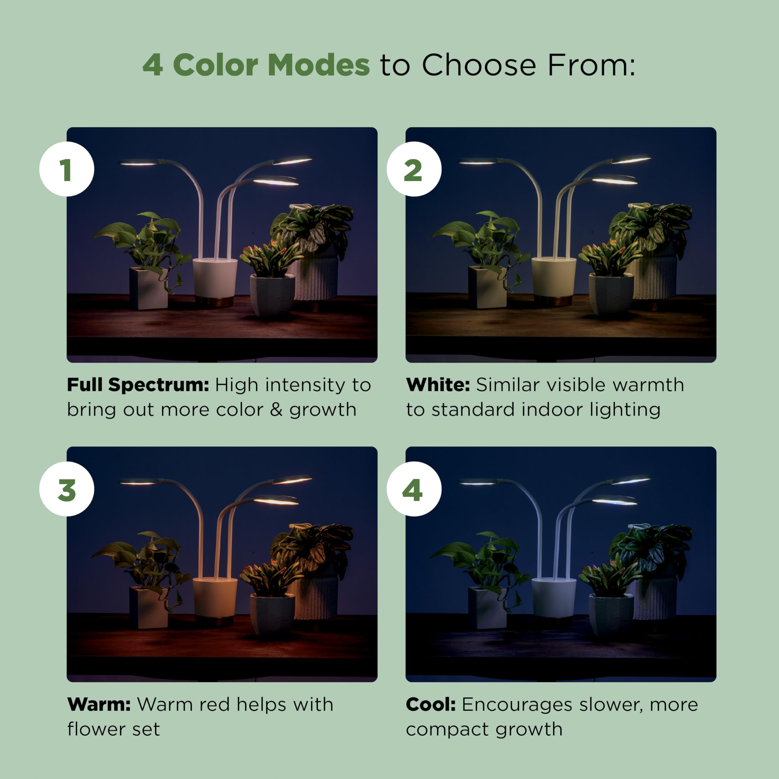 AeroGarden Trio supports plants up to 12 inches tall.