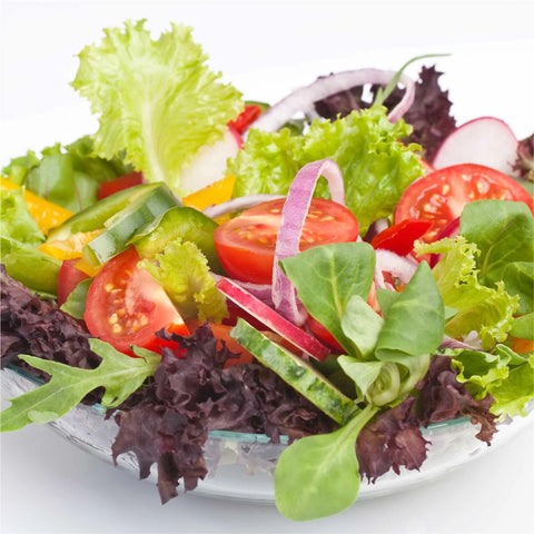 AeroGarden heirloom lettuce mix display showing six varieties for harvest