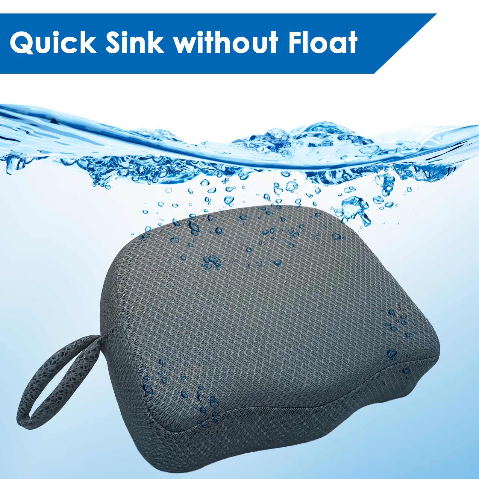AEROiVi seat features fast-drying 3D mesh for quick use between soaks.