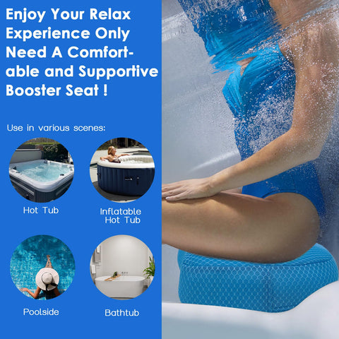 AEROiVi booster seat with non-slip bottom for spa sessions.