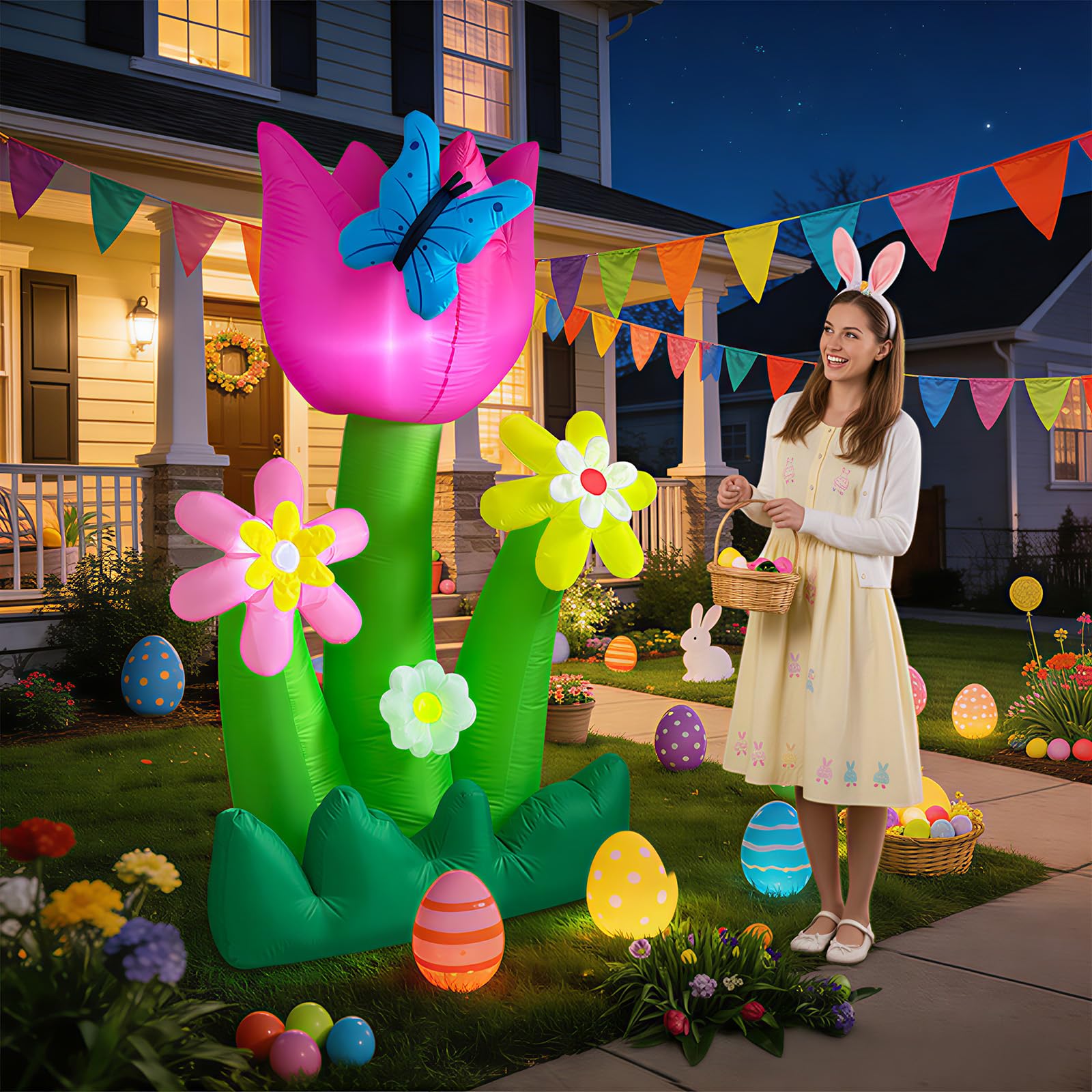 AerWo quick setup inflatable yard decoration ready in seconds