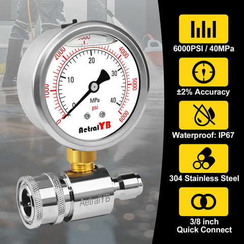 AetralYB 3/8-inch quick-connect enabling fast attachment to pressure washers