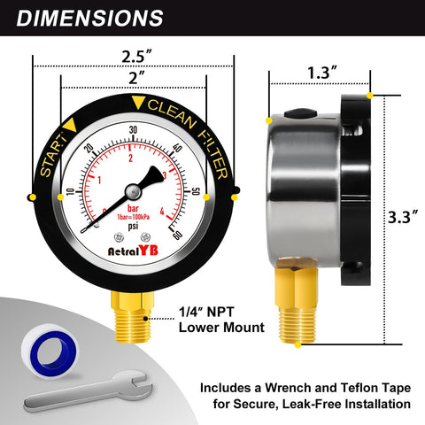 Suitable for chlorinated and saltwater systems without corrosion