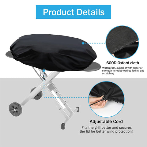 AEVENZ cover with wind straps stays secure during windy outdoor cooking sessions.