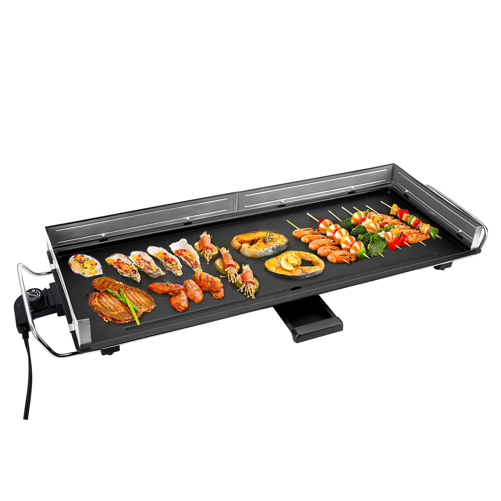 AEWHALE 35-inch griddle with wide plate for family-sized meals and batch cooking.