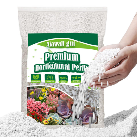 Afawall Gift 2QT perlite bag closeup shows textured granules for aeration.