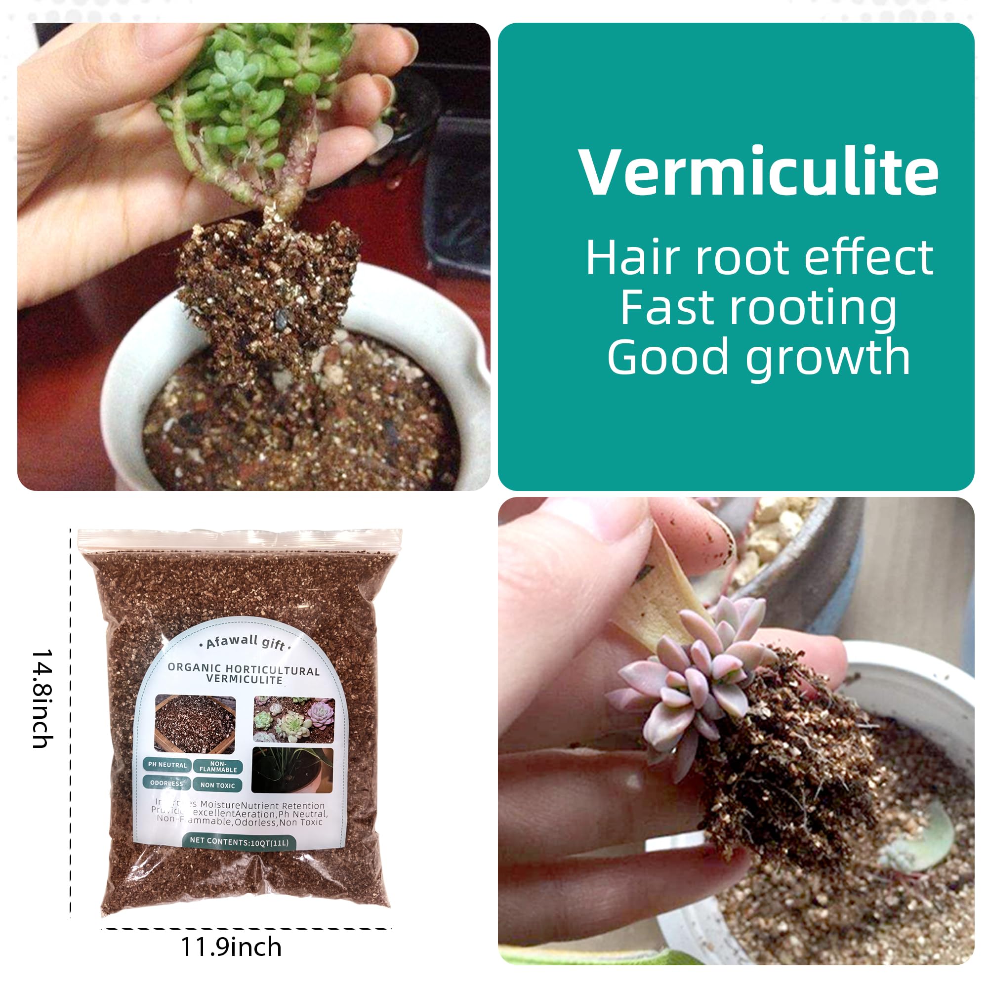 Afawall gift vermiculite increases water retention for thriving containers