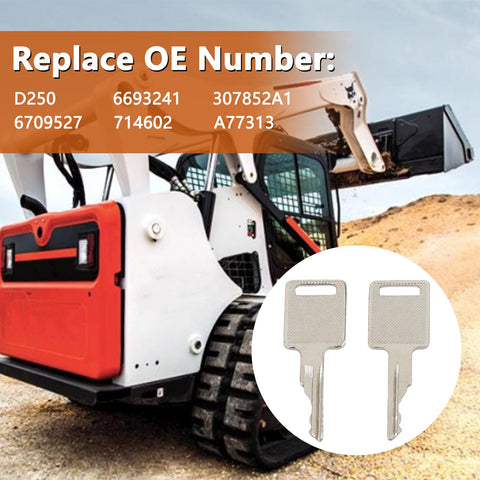 AFEISOL D250 ignition keys compatible with Bobcat and Case IH equipment