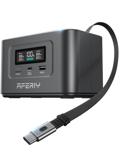AFERIY power bank station front view for versatile charging on the go.