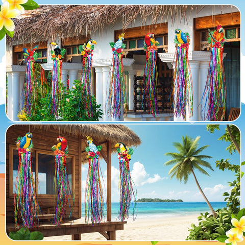 Affrolling outdoor decor for walls or windows to add a tropical vibe.