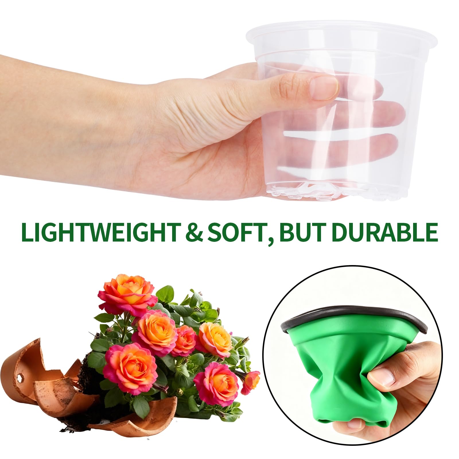 AFHGGZXZ seed starter pot 4-inch with drainage holes promotes healthy watering