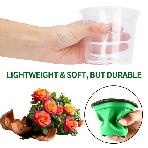 AFHGGZXZ seed starter pot 4-inch with drainage holes promotes healthy watering
