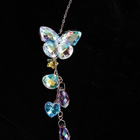 Afiaiwei K9 crystal butterfly decor adds elegant sparkle to any space