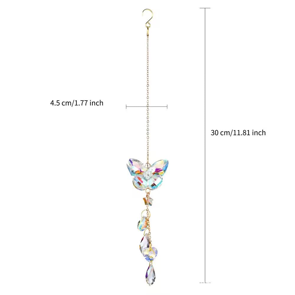 Afiaiwei butterfly crystal sun catcher fills a room with sparkling rainbow light
