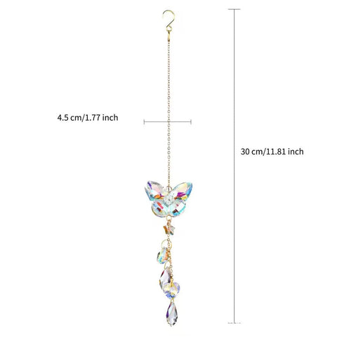 Afiaiwei butterfly crystal sun catcher fills a room with sparkling rainbow light