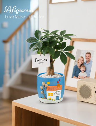 Afigurna 5.3-inch planter made of durable resin for indoor or outdoor display
