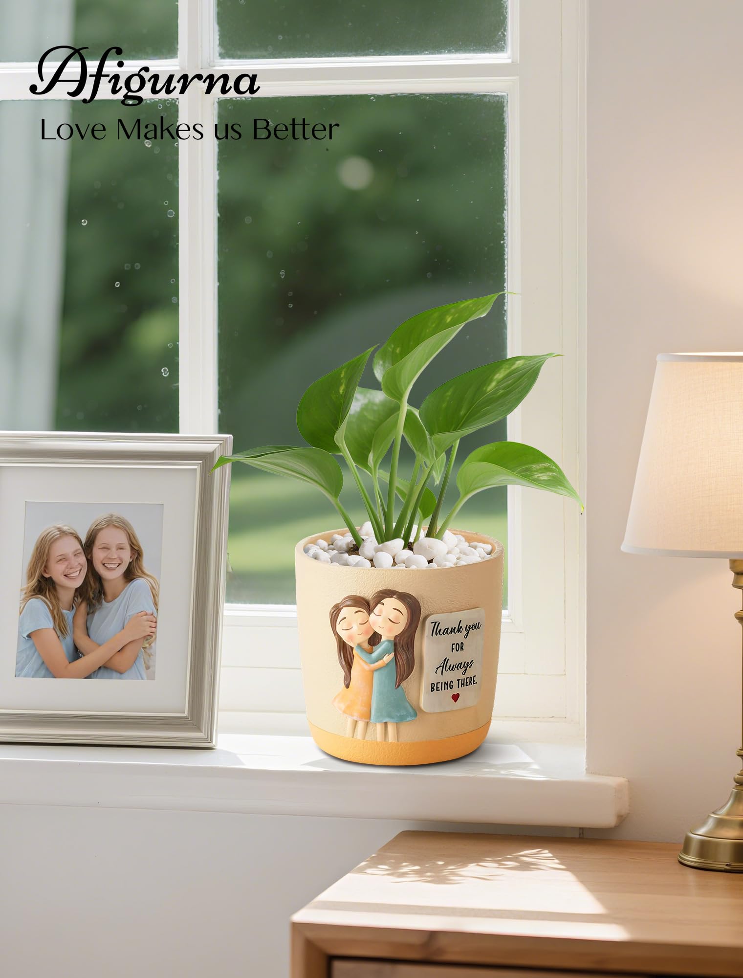 Afigurna indoor plant pot for shelves and counters.