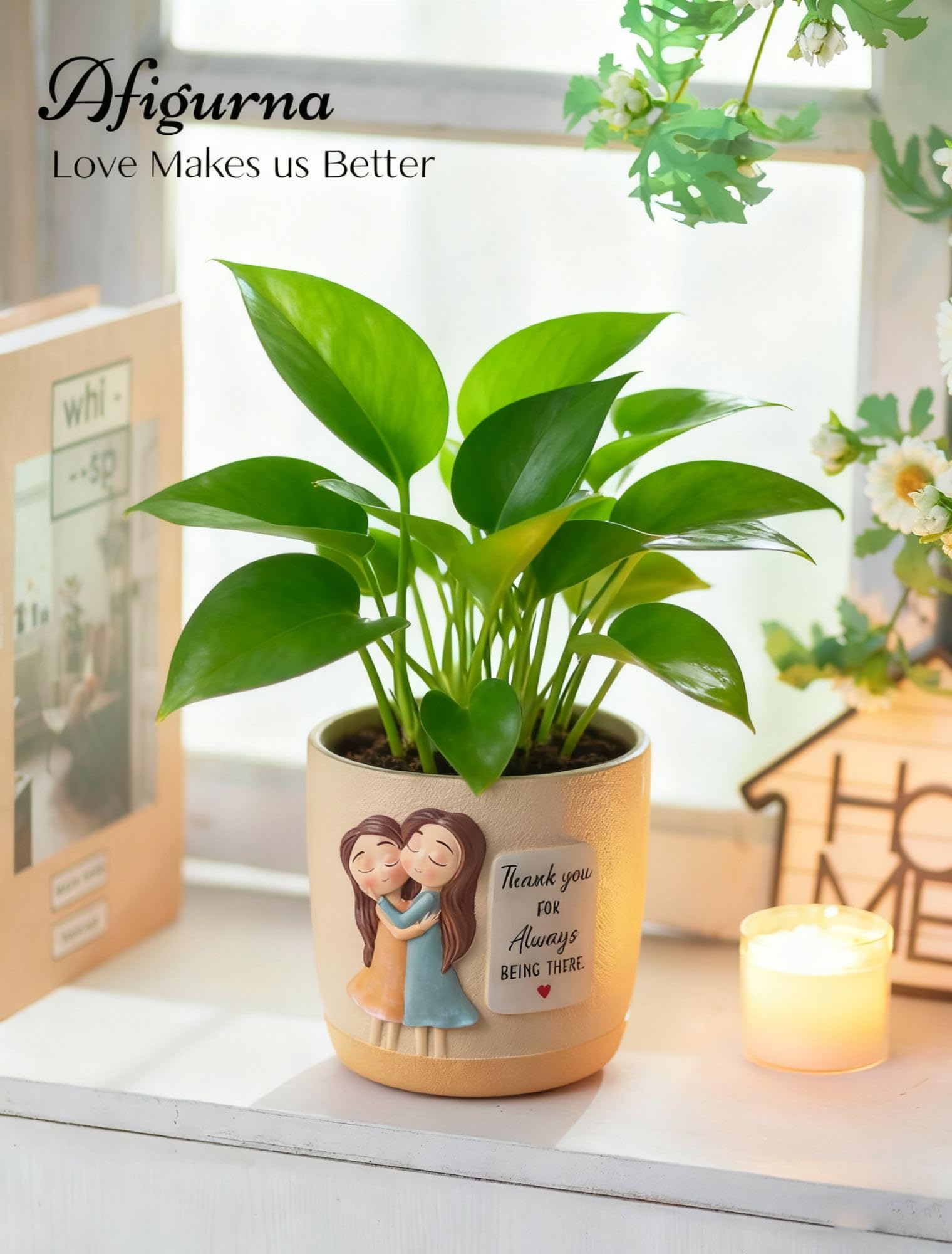 Afigurna plant pot gift for gardeners, ideal for plant lovers.