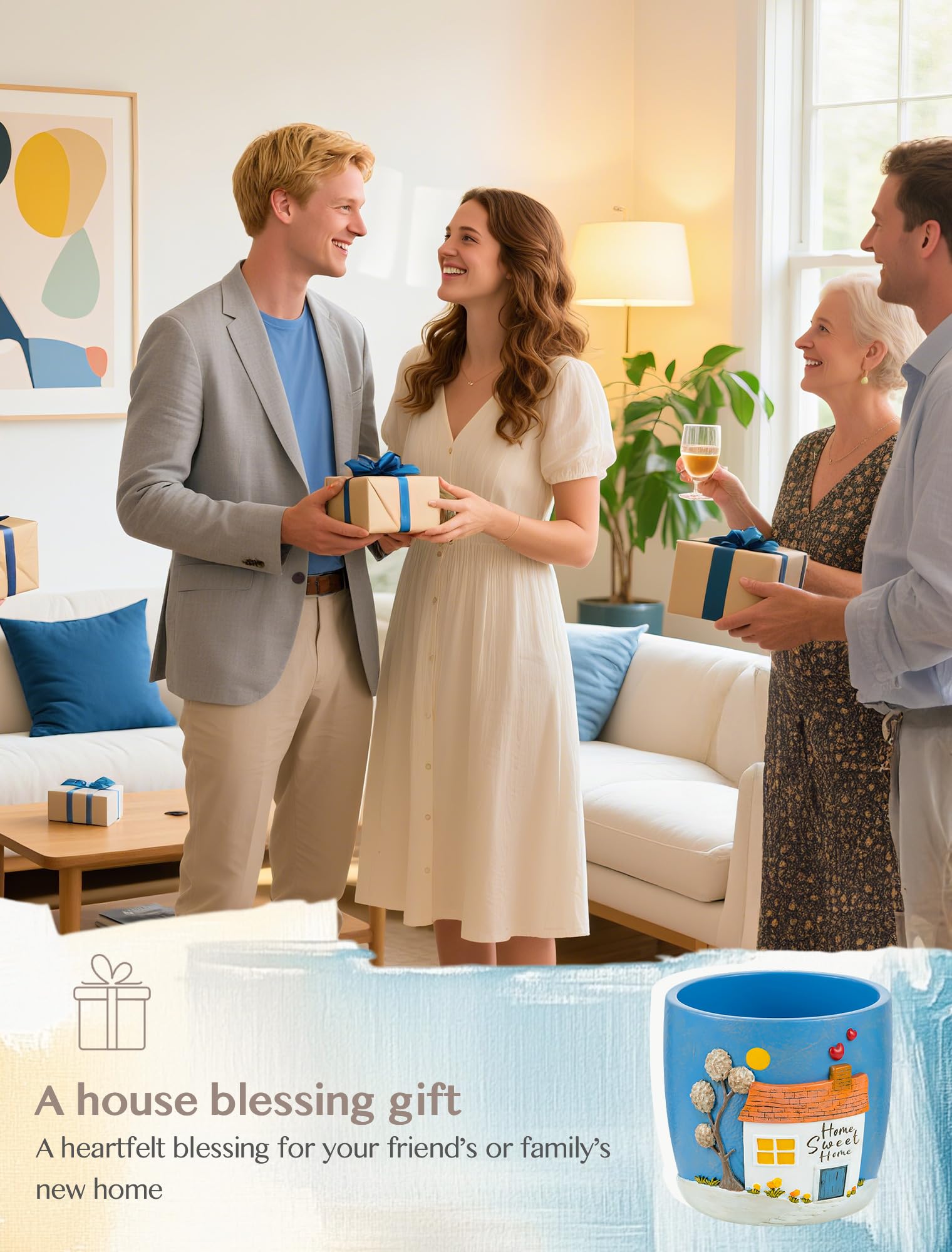 Afigurna suitable for tabletops, shelves, and balconies
